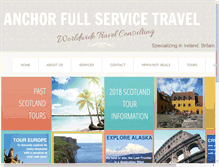 Tablet Screenshot of anchorfullservicetravel.com